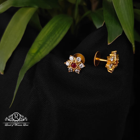 92.5 silver white  stone earrings -RCDS0619