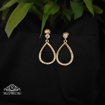 92.5 silver white stone earrings -RCDS0625