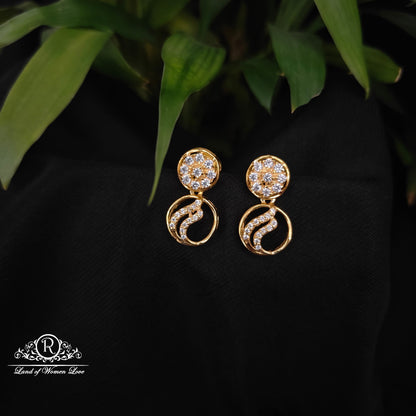 92.5 silver white stone earrings -RCDS0626