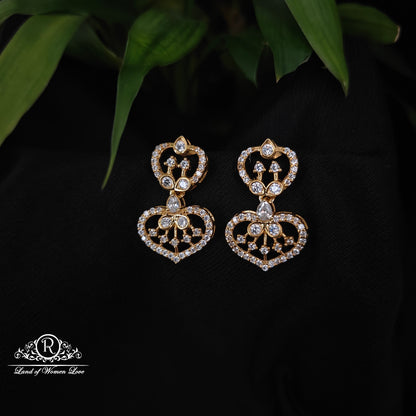 92.5 silver white stone earrings -RCDS0627