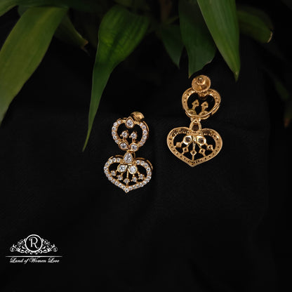 92.5 silver white stone earrings -RCDS0627