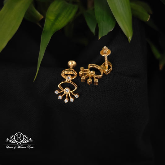 92.5 silver white stone earrings -RCDS0629