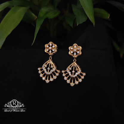 92.5 silver white stone earrings -RCDS0630