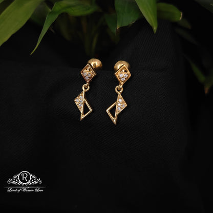 92.5 silver white stone earrings -RCDS0631