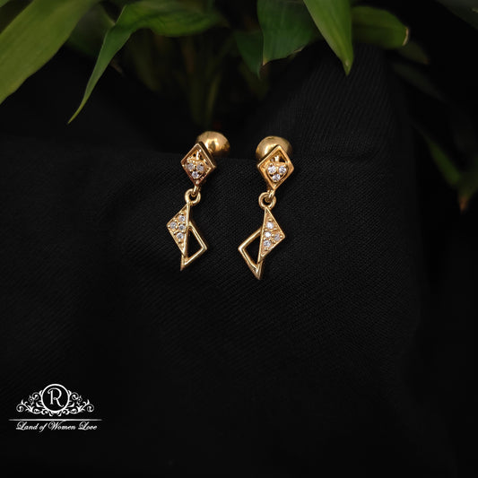 92.5 silver white stone earrings -RCDS0631