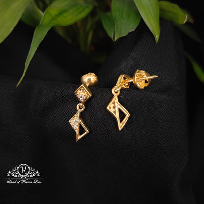 92.5 silver white stone earrings -RCDS0631