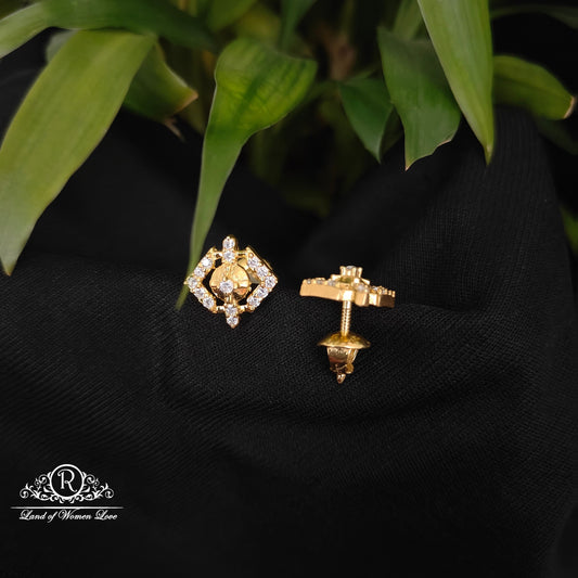 92.5 silver white stone earrings -RCDS0632