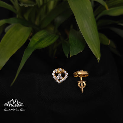 92.5 silver white stone earrings -RCDS0633