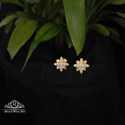 92.5 silver white stone earrings -RCDS0634