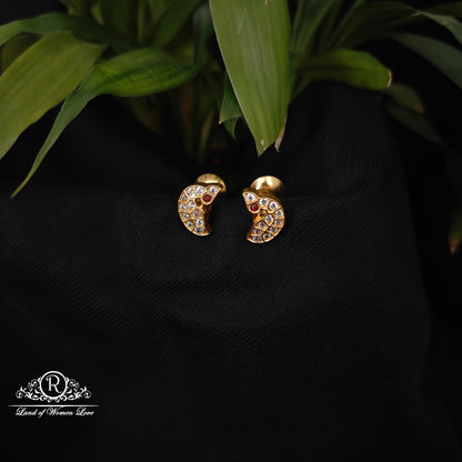 92.5 silver white stone earrings -RCDS0636