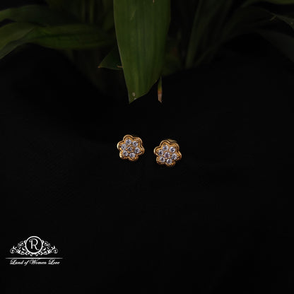 92.5 silver white stone earrings -RCDS0640