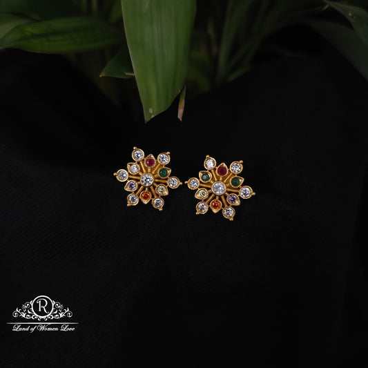 92.5 silver Navartna stone earrings -RCDS0642