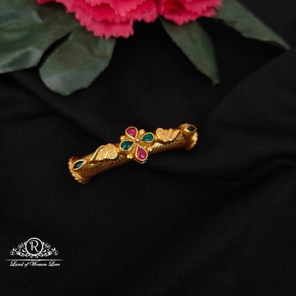 92.5 Silver Flower design Bangle top-RCDS0646