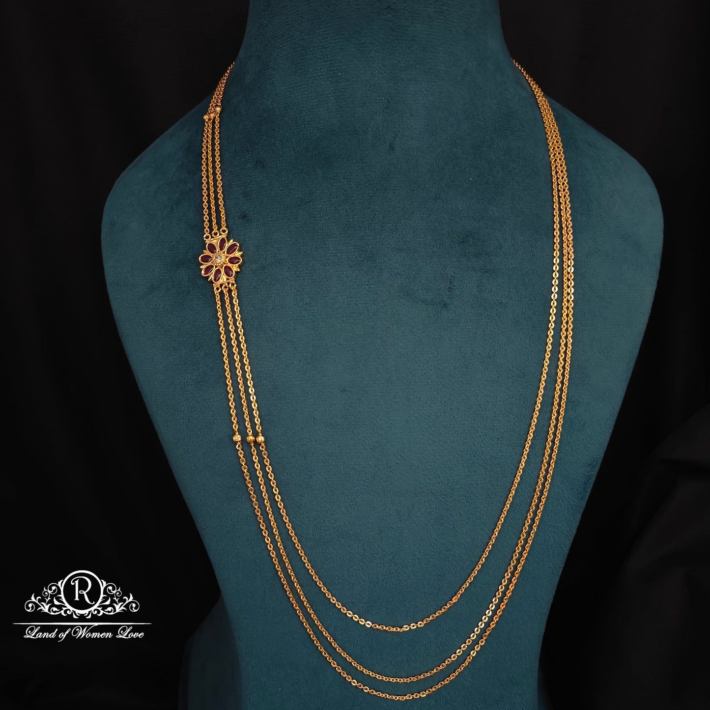 92.5 silver simple and cute chandraharam-RCK298