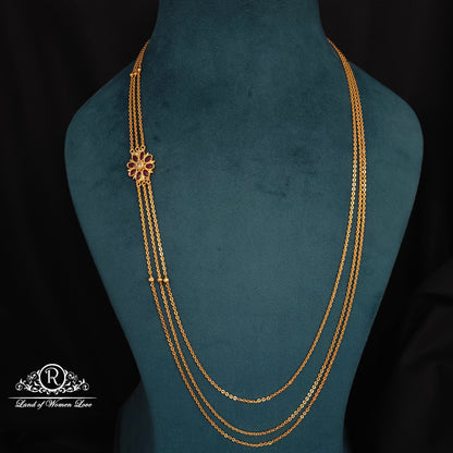 92.5 silver simple and cute chandraharam-RCK298