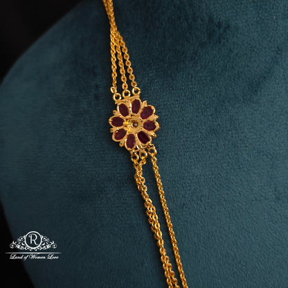 92.5 silver simple and cute chandraharam-RCK298