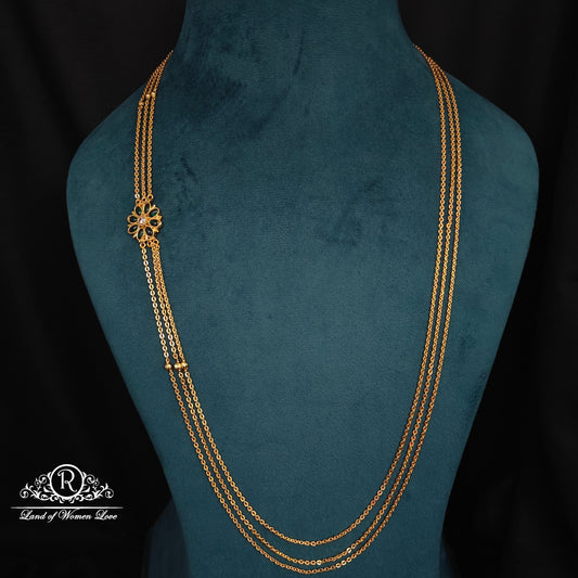 92.5 silver simple and cute chandraharam-RCK298-1