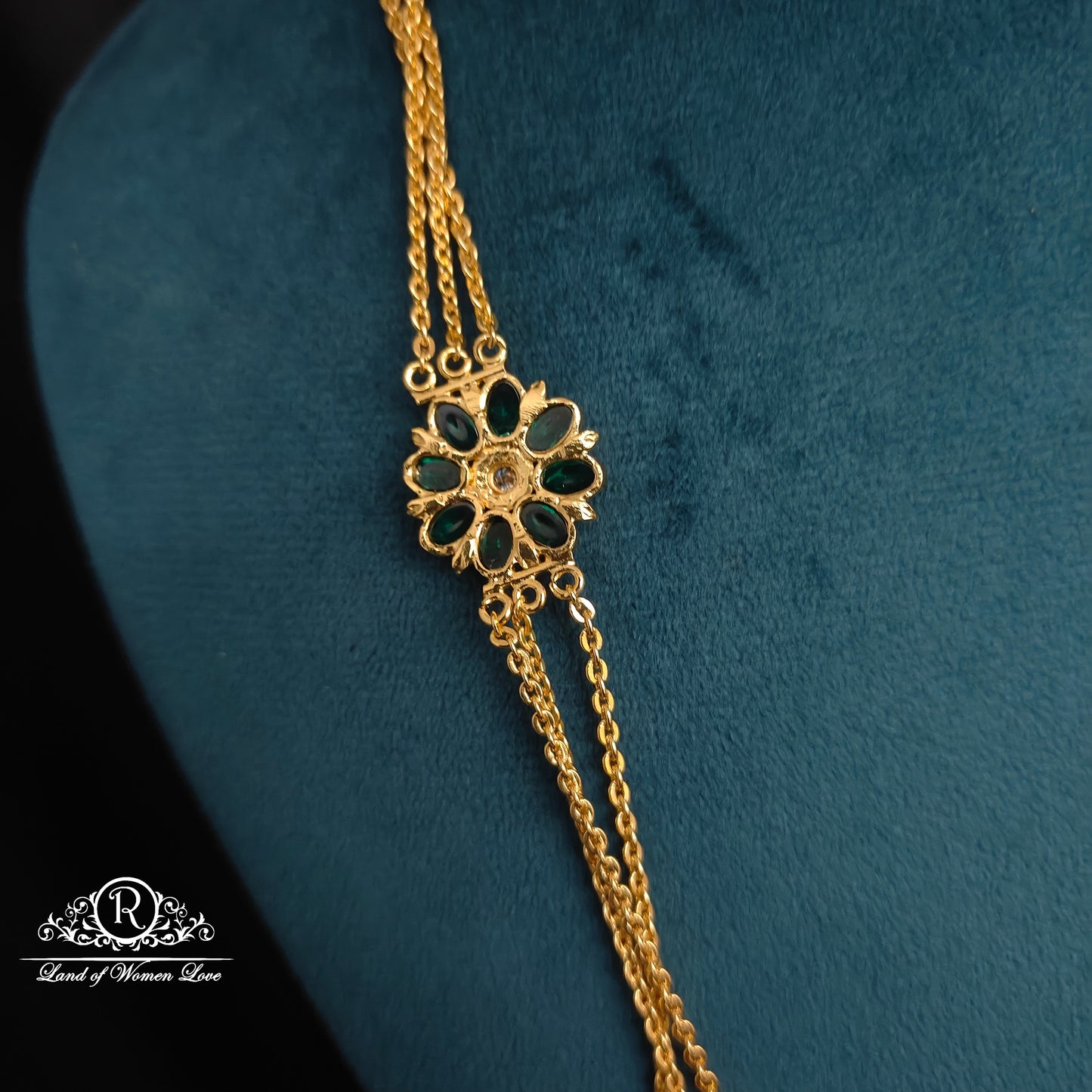 92.5 silver simple and cute chandraharam-RCK298-1