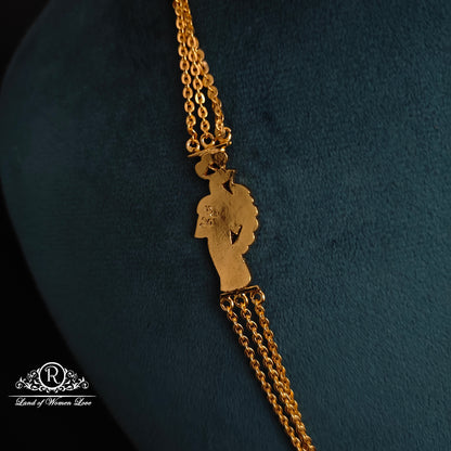 92.5 silver simple and cute chandraharam-RCK298-2