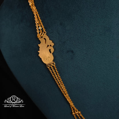 92.5 silver simple and cute chandraharam-RCK298-3