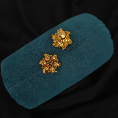 92.5 siver nakhi flower design studs -RCJR1027