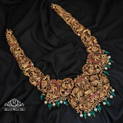 92.5-SILVER 3DDESGIN  LAKSHMI DEVI HARAM-RCAZ01