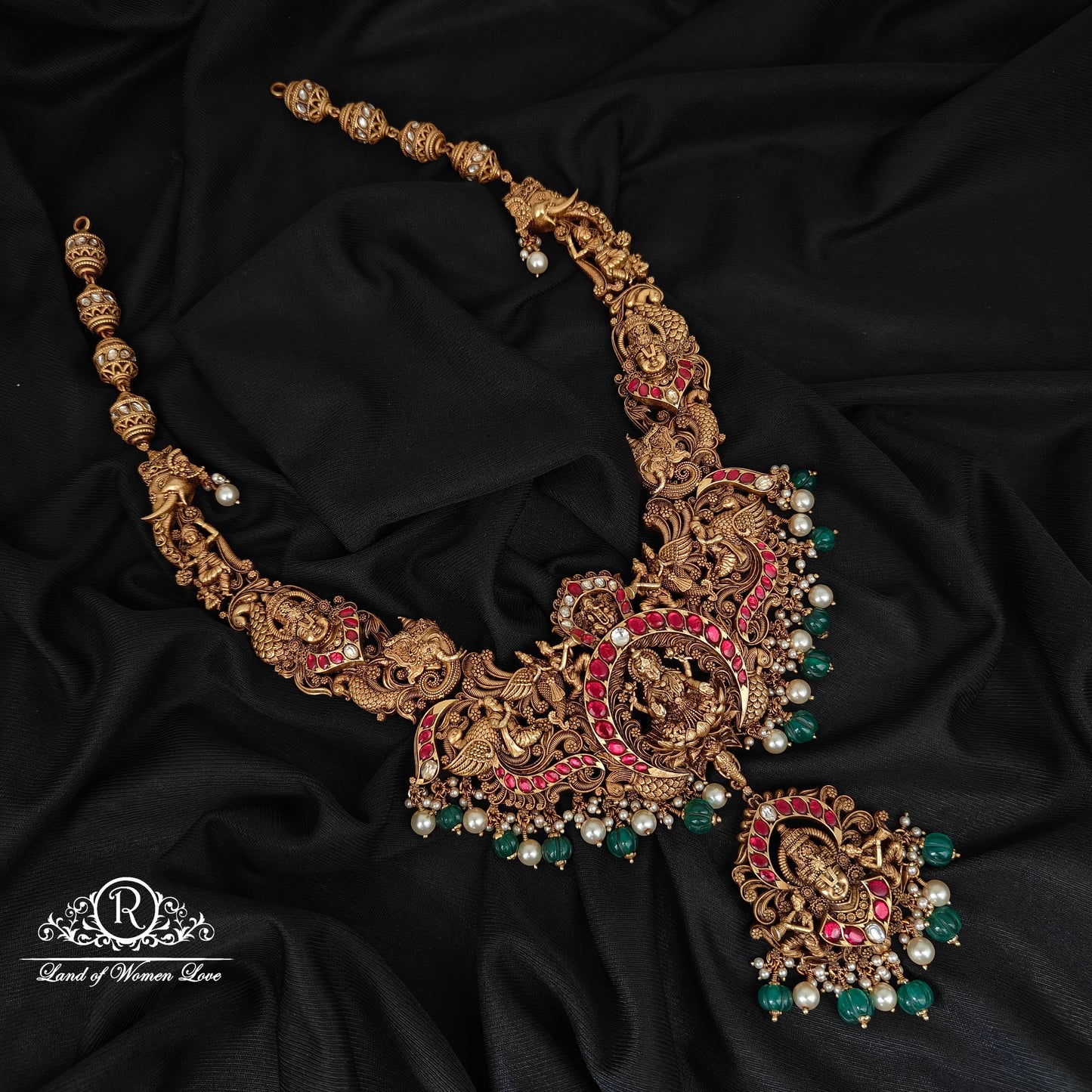 92.5-SILVER 3DDESGIN  LAKSHMI DEVI HARAM-RCAZ02