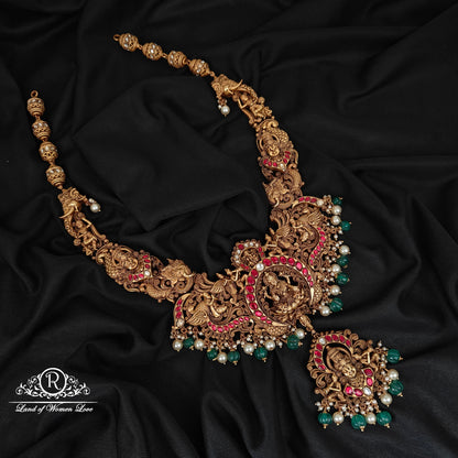 92.5-SILVER 3DDESGIN  LAKSHMI DEVI HARAM-RCAZ02