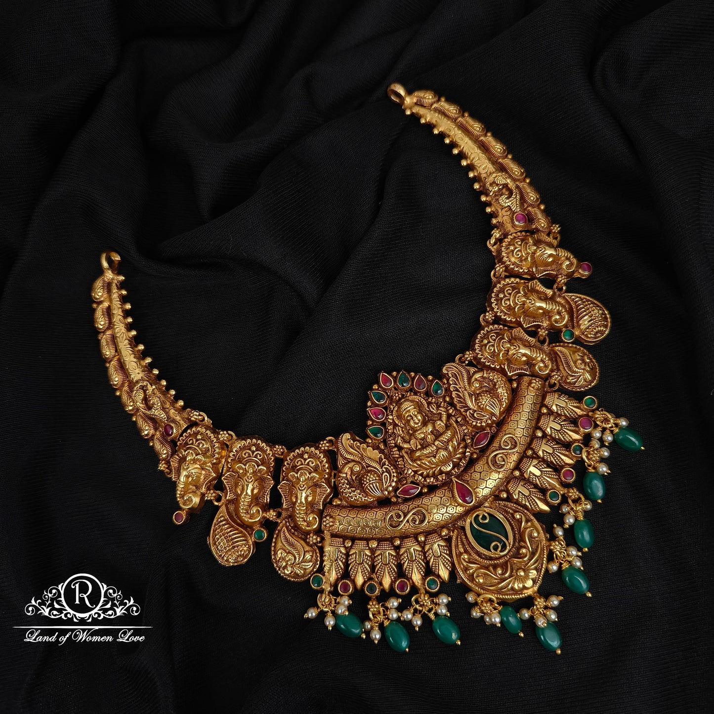 92.5-SILVER LAKSHMI DEVI NECKLACE-RCM1538