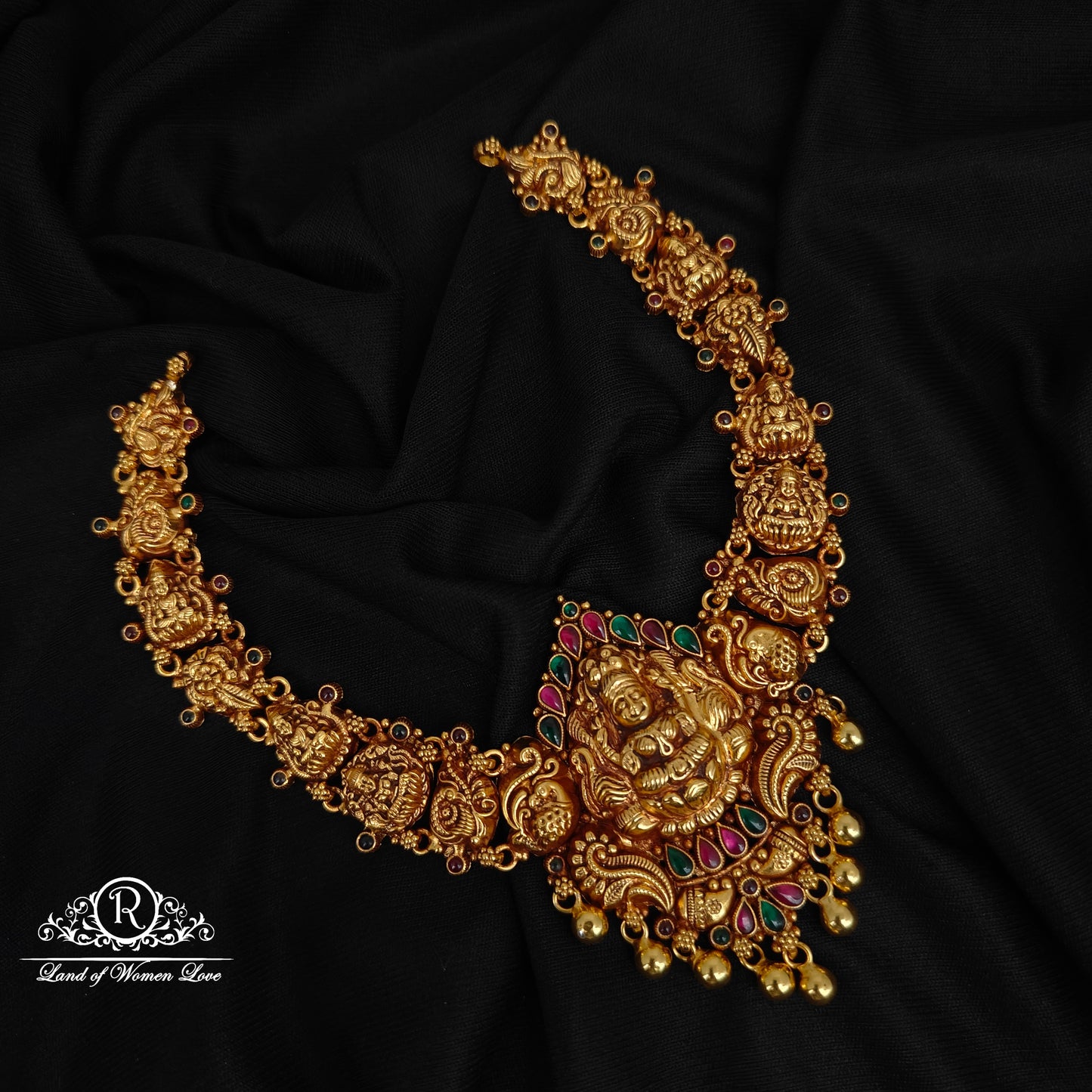 92.5-SILVER LAKSHMI DEVI NECKLACE-RCM1540
