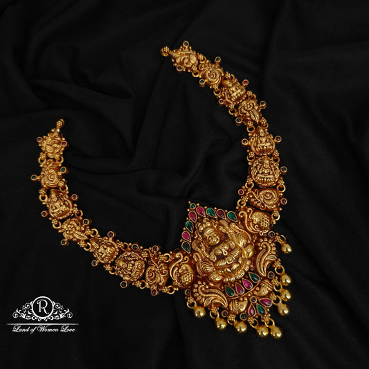 92.5-SILVER LAKSHMI DEVI NECKLACE-RCM1540