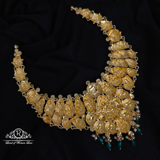 92.5-SILVER LAKSHMI DEVI NECKLACE-RCM1542