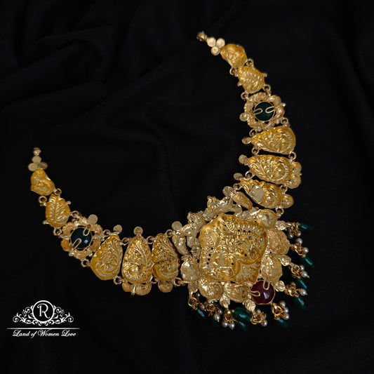 92.5-SILVER  PEACOCK NECKLACE-RCM1544