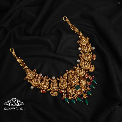 92.5-SILVER LAKSHMI DEVI NECKLACE-RCM1545