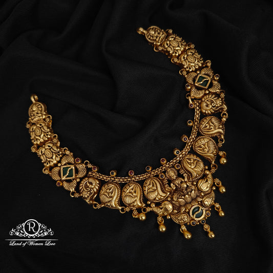 92.5-SILVER LAKSHMI DEVI NECKLACE-RCM1547