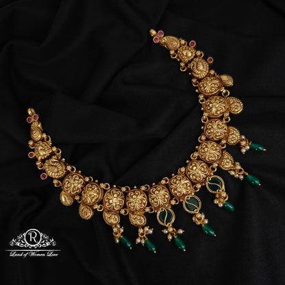 92.5-SILVER  FLOWER NECKLACE-RCM1549