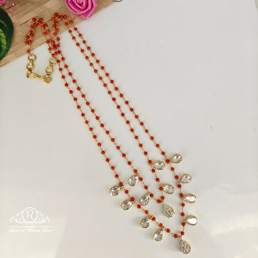 92.5-SILVER CORAL BEADS CHAIN-RCNJ045
