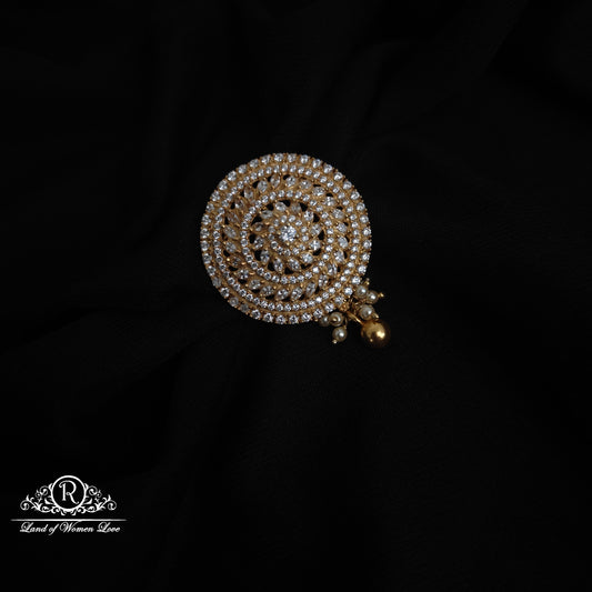 92.5 siver pendent with CZ stones and pearls hangings-RCDS0651
