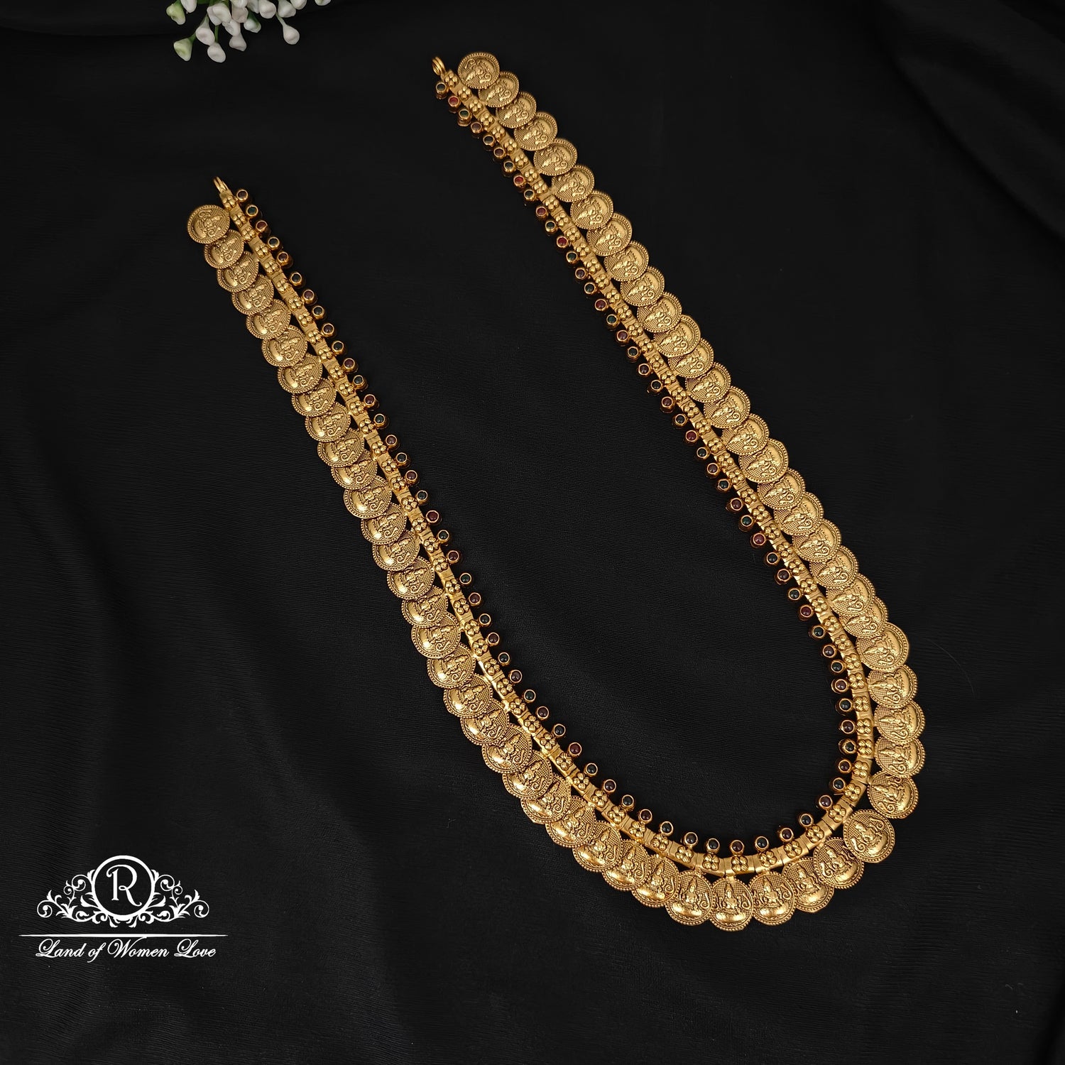 haram rcds0609-silver kasu haram 92.5 silver ramala jewelry / ramala collections