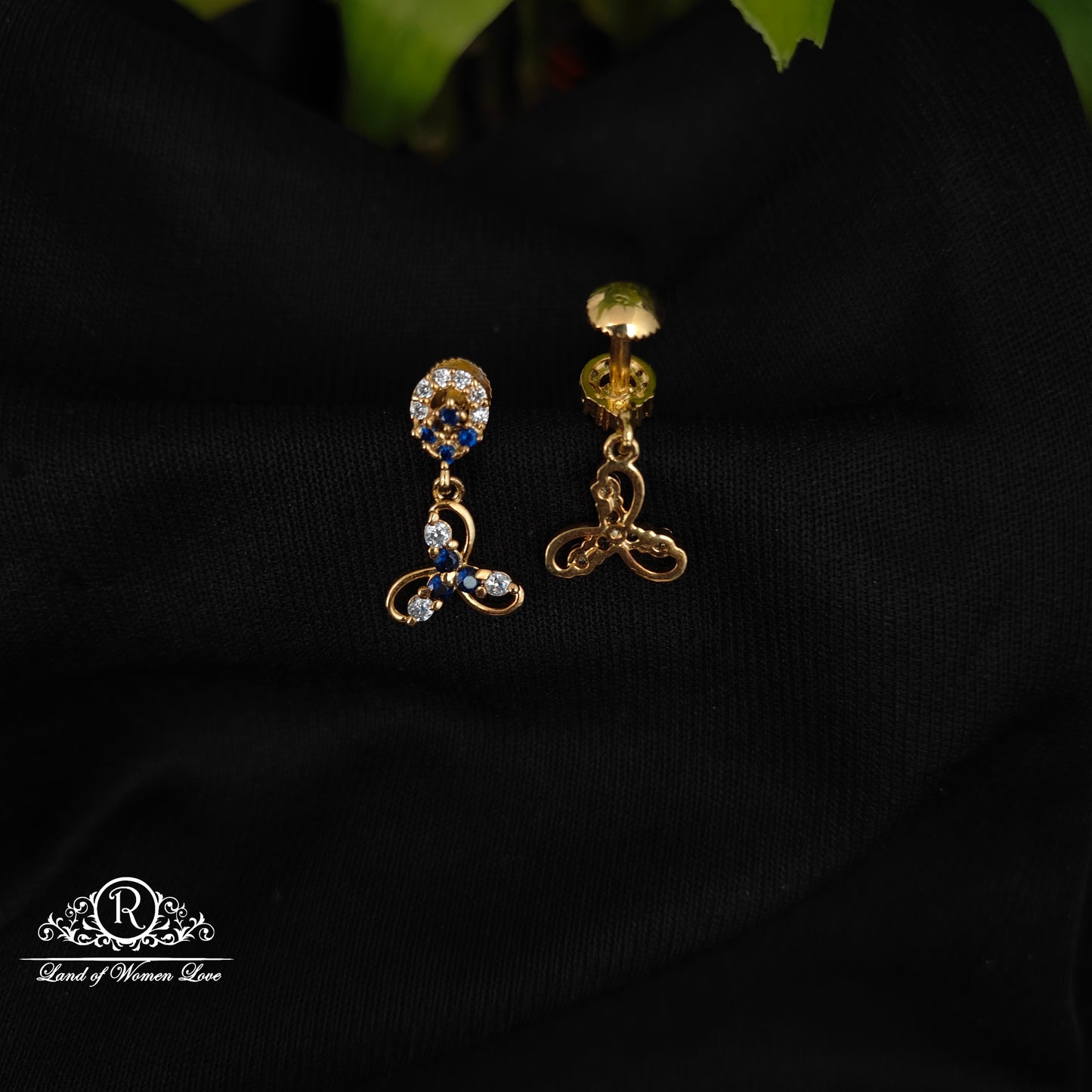 92.5 SILVER STONE EARRINGS-RCHD057