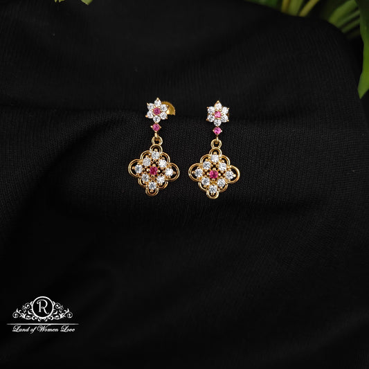 92.5 SILVER STONE EARRINGS-RCHD038-4