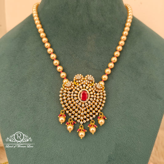 92.5 Silver pearl chain -RCH1171