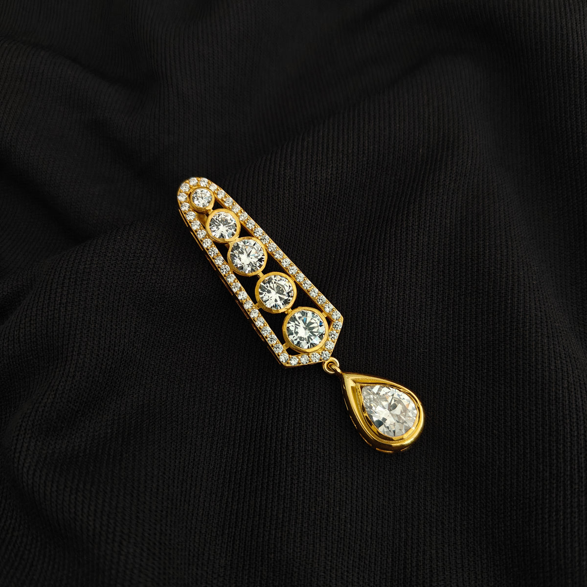 92.5 silver cz side locket-RCAA08