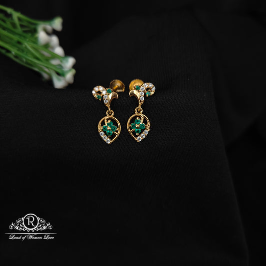 92.5 SILVER STONE EARRINGS-RCHD090
