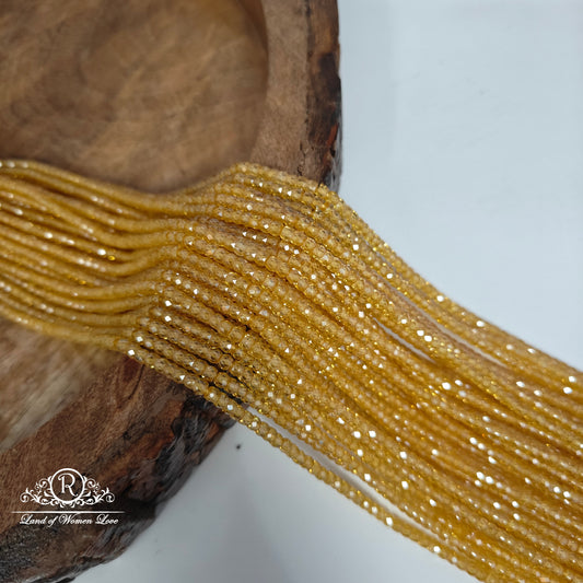 Honey colour cz beads-RCMR31-4