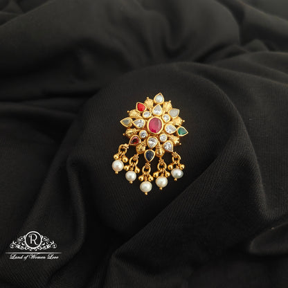 92.5 Silver with gold polish pendant -RCR226