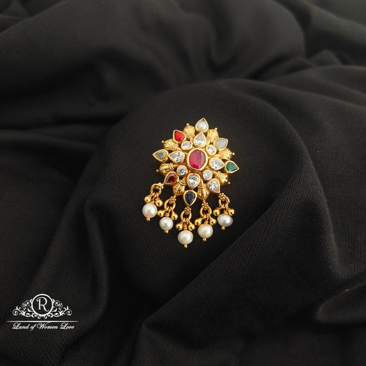 92.5 Silver with gold polish pendant -RCR226