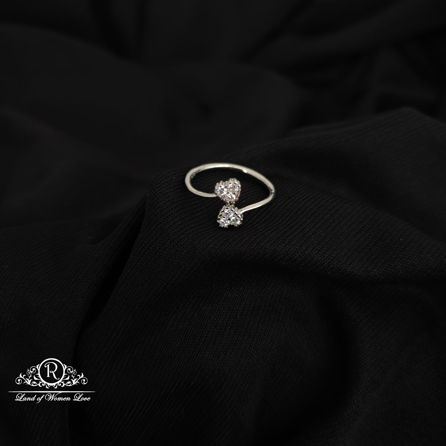 92.5 SILVER ADJUSTABLE FINGER RINGS-RCH1094