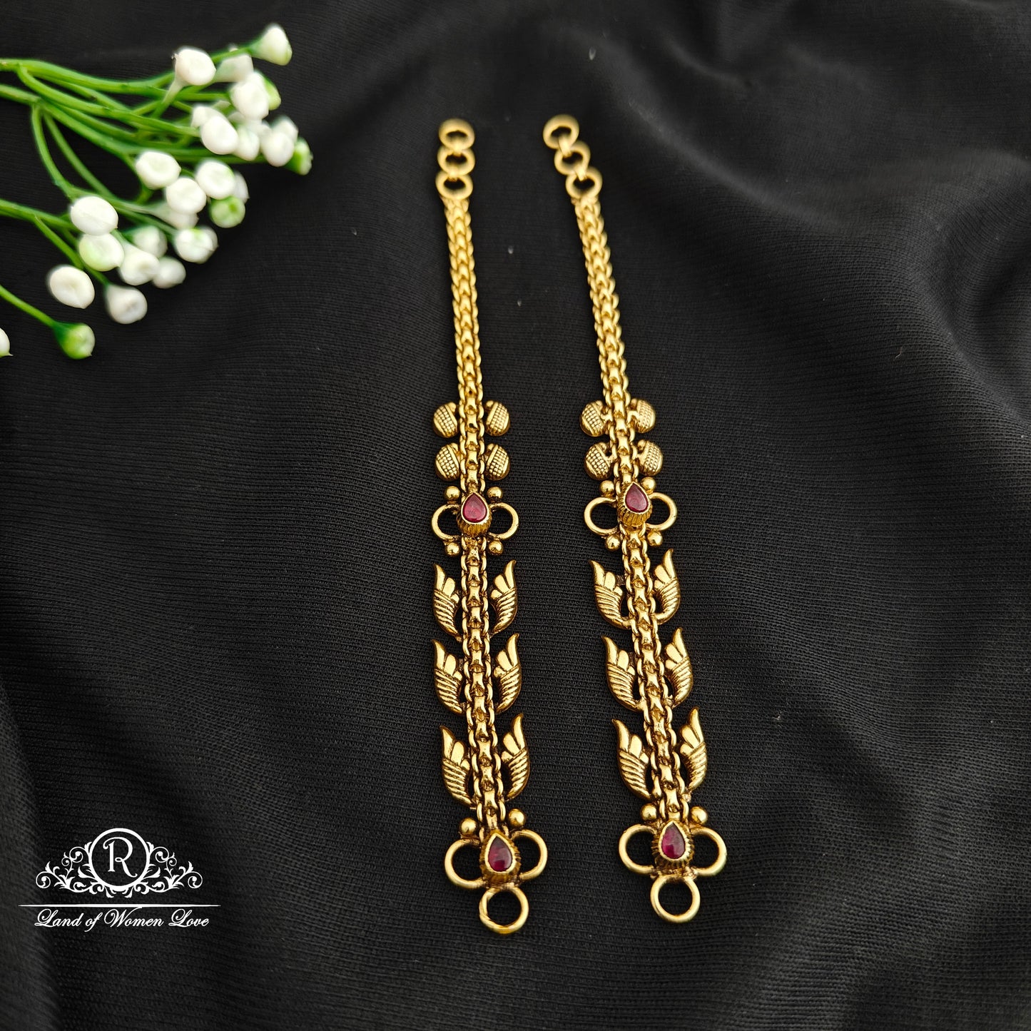92.5 Silver Nakshi  Earchain-RCR152