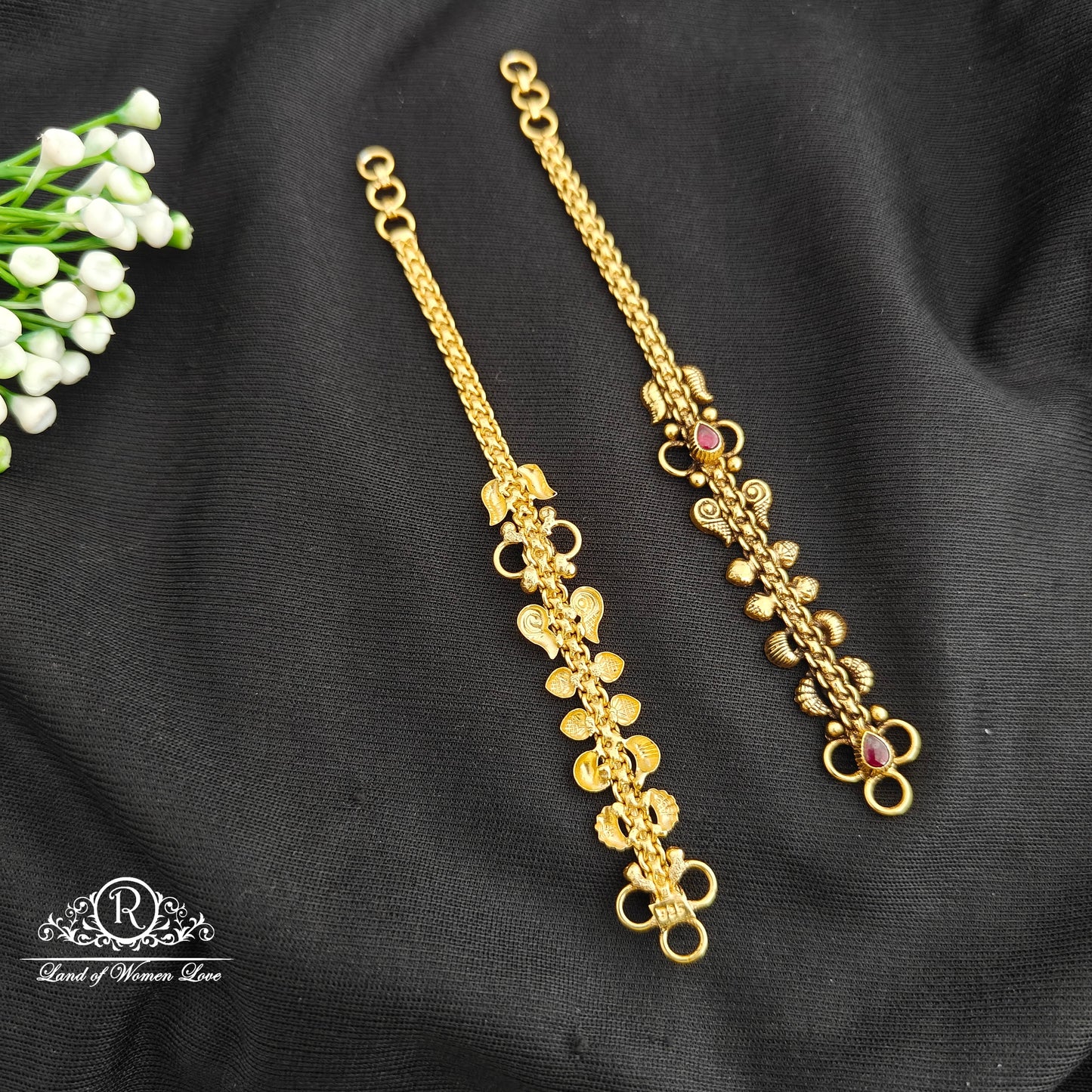 92.5 Silver Nakshi  Earchain-RCR155